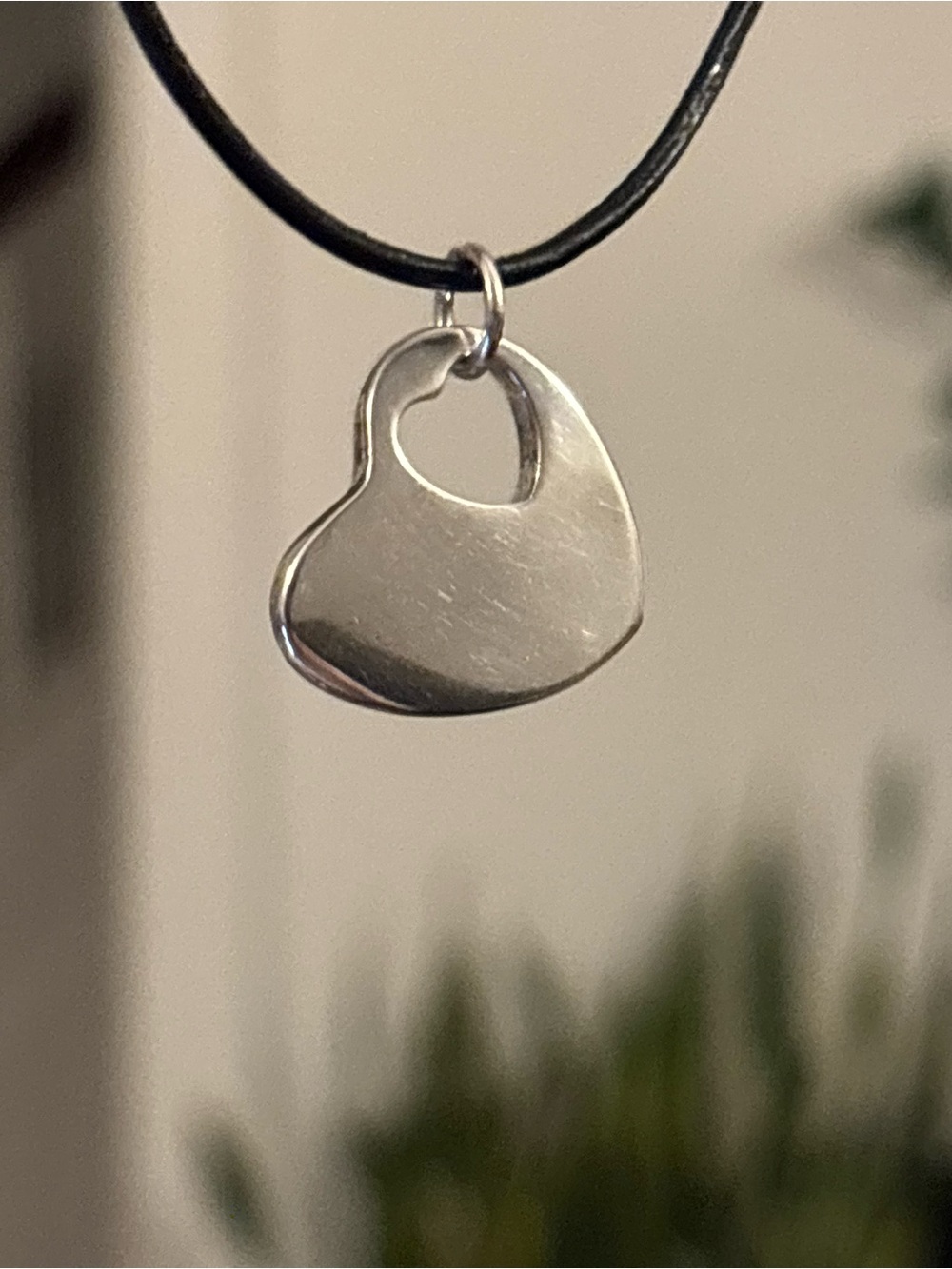 Sterling Silver Heart w/Cut Out
Heart Charm Pendant for Necklace - Picture 6 of 9